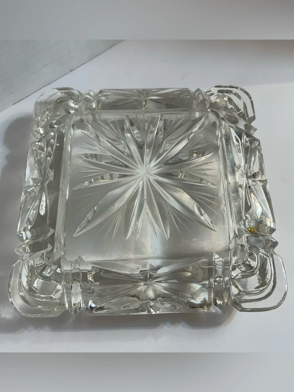Vintage Mid Century Villeroy & Boch Crystal Cut Ashtray